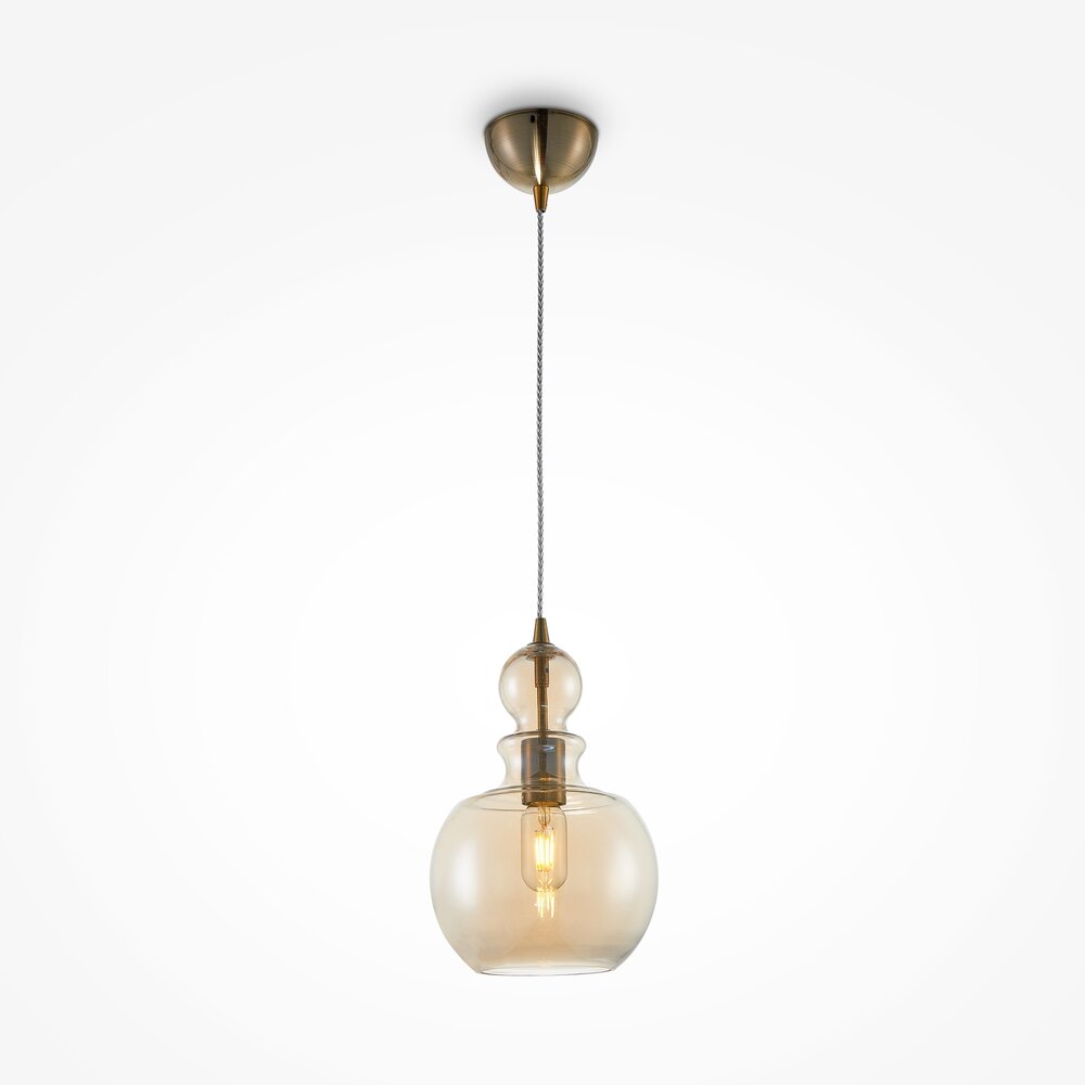 Люстра Maytoni Tone бронз/жълт 1 крушка 40.5 x 27.5 см