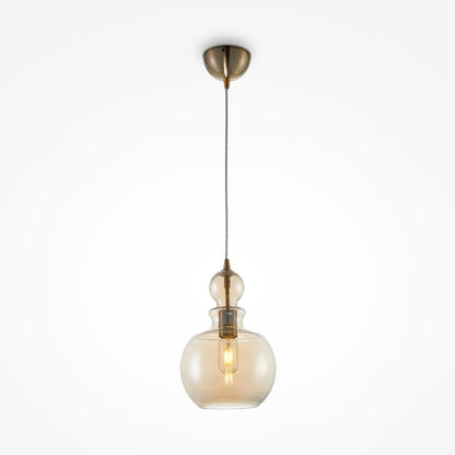 Люстра Maytoni Tone бронз/жълт 1 крушка 40.5 x 27.5 см