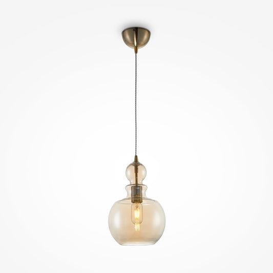 Люстра Maytoni Tone бронз/жълт 1 крушка 40.5 x 27.5 см
