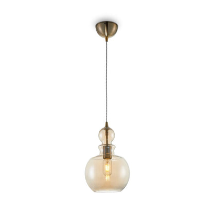 Люстра Maytoni Tone бронз/жълт 1 крушка 40.5 x 27.5 см
