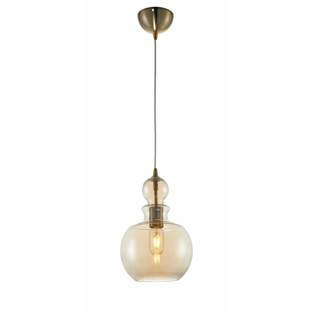 Люстра Maytoni Tone бронз/жълт 1 крушка 40.5 x 27.5 см