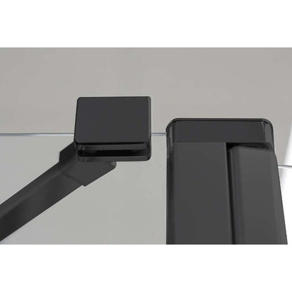 Фиксирана странична стена Roth Cariba 80 cm стъкло 6 mm прозрачно-матово черно