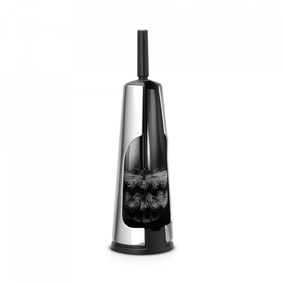 Четка за тоалетна Brabantia Classic Matt Steel с черна дръжка 107870