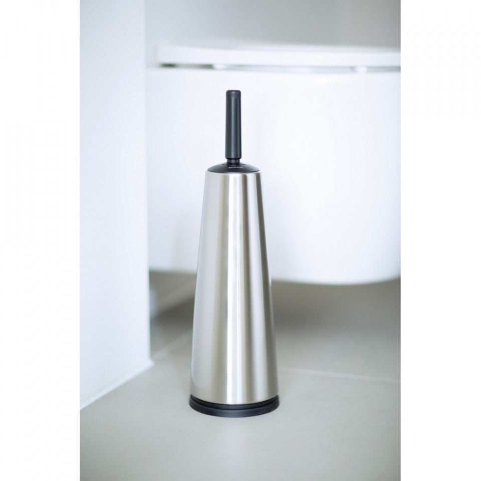 Четка за тоалетна Brabantia Classic Matt Steel с черна дръжка 107870