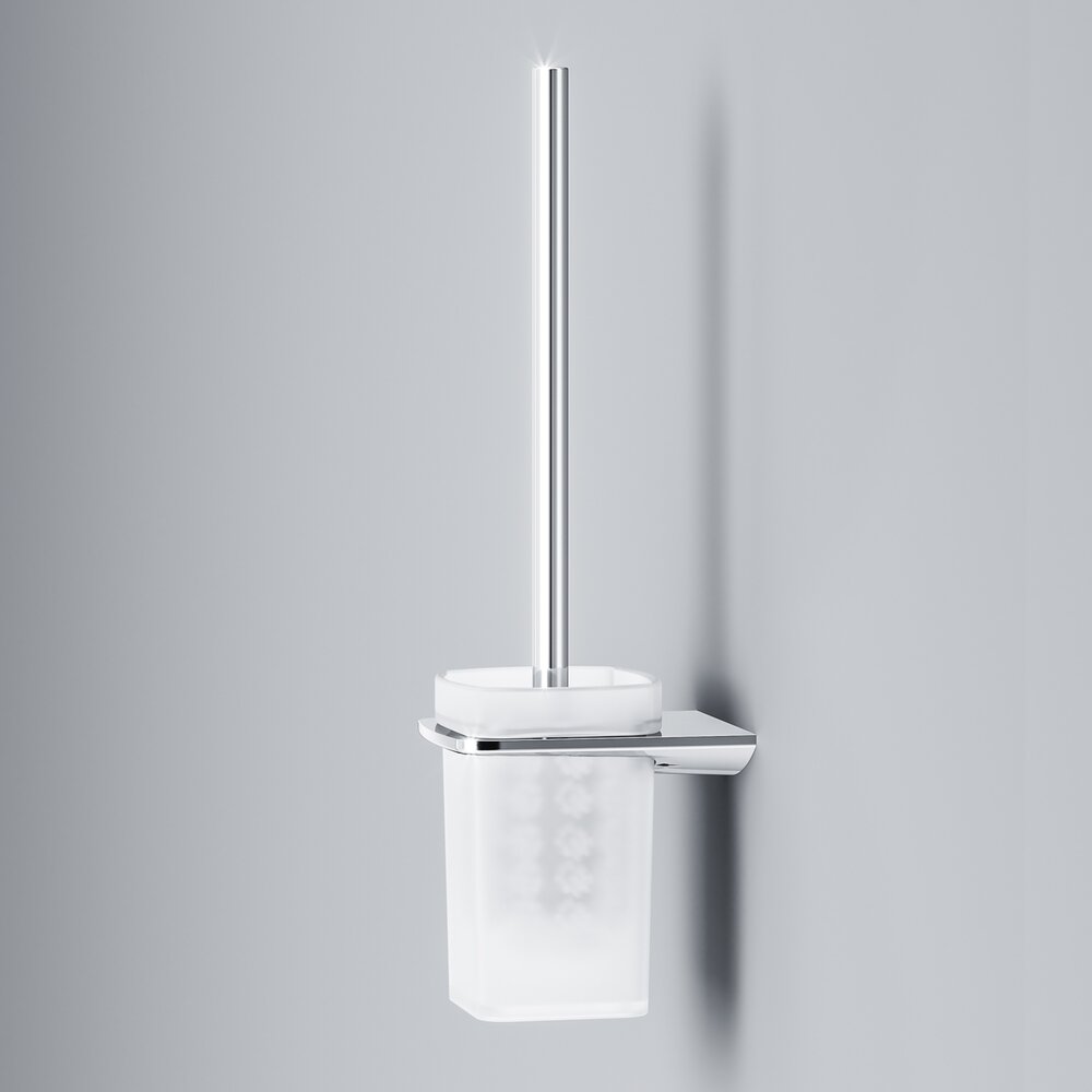 WC четка с държач AM.PM Inspire 2.0 хром-матово стъкло