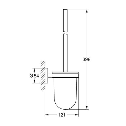 Grohe Essentials WC Brush Brushed Anthracite Hard Graphite