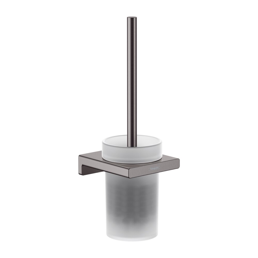 Hansgrohe AddStoris WC Brush in Black - Brushed Chrome
