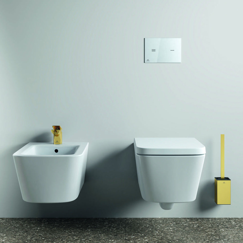 WC четка Ideal Standard Atelier Conca квадратен дизайн, златно обработен