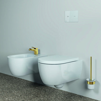 Тоалетна четка Ideal Standard Atelier Conca с окръглен дизайн в обработен златен цвят
