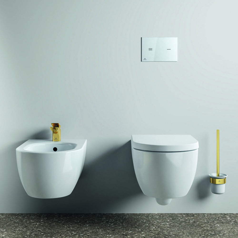Тоалетна четка Ideal Standard Atelier Conca с окръглен дизайн в обработен златен цвят