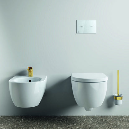 Тоалетна четка Ideal Standard Atelier Conca с окръглен дизайн в обработен златен цвят