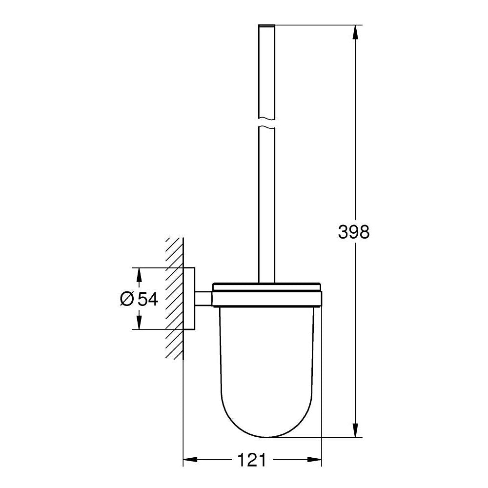Черна матова WC четка Grohe Essentials