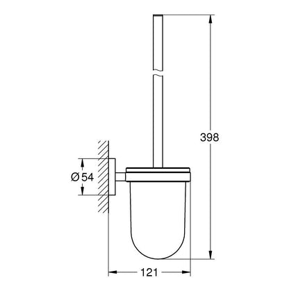 Черна матова WC четка Grohe Essentials