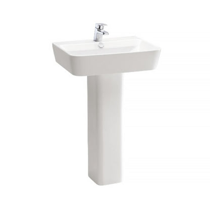 Gala Emma Square Pedestal for Washbasin Glossy White