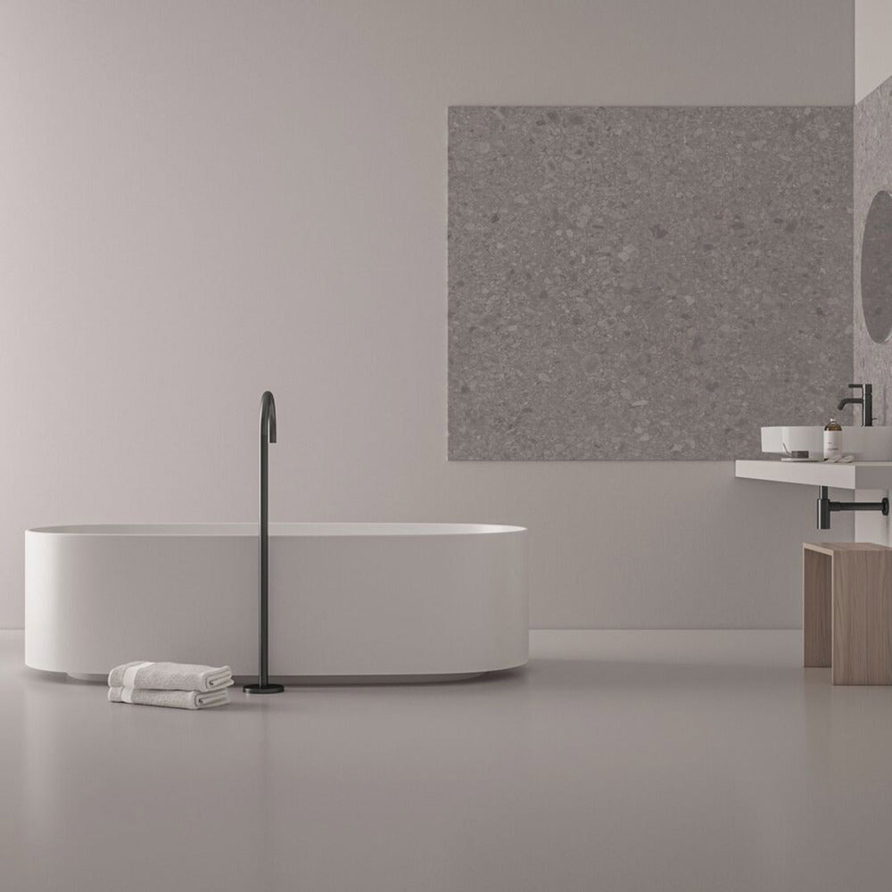 Freestanding bathtub faucet Ideal Standard Atelier Joy Magnetic Grey with built-in body