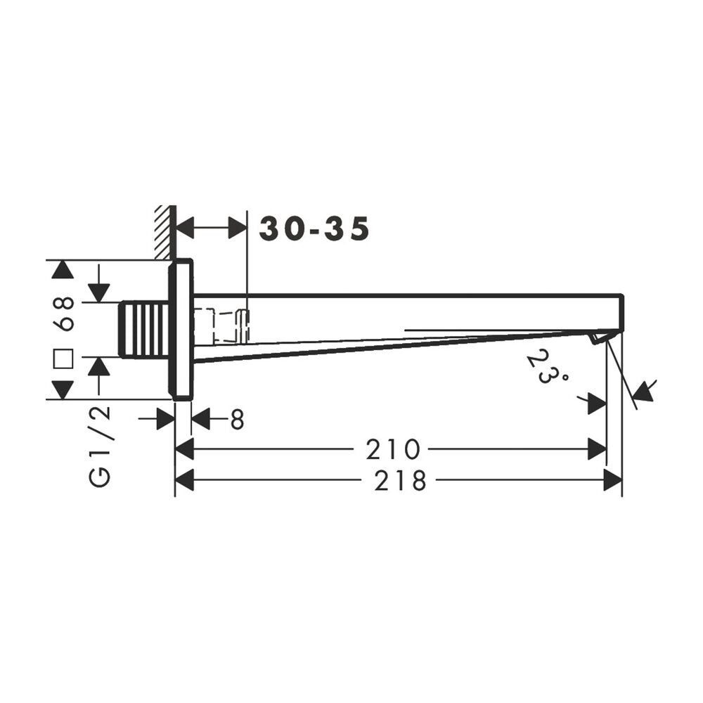 Смесител за вана Hansgrohe Tecturis E 21 cm бронз