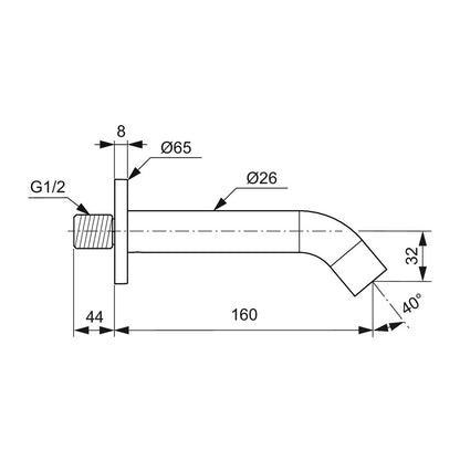 Bathtub faucet Ideal Standard Atelier Joy silver Silver Storm 16 cm