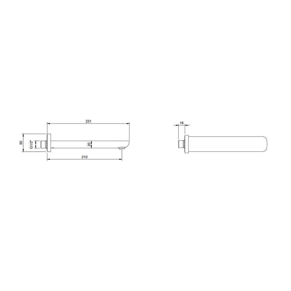Смесител за вана Villeroy&Boch O.novo хром гланц 23.1 cm