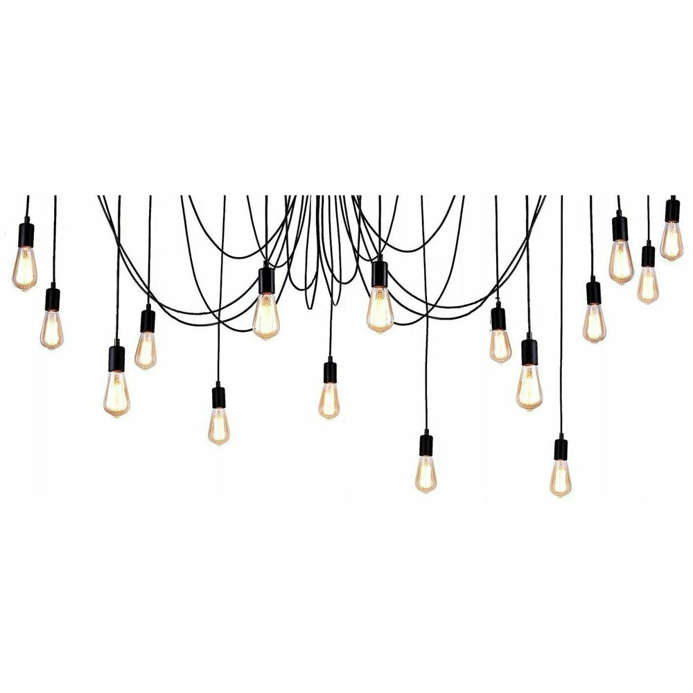 10-Bulb Black Industrial Spider Ceiling Light Rea JDL-03
