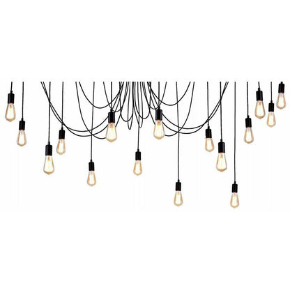 10-Bulb Black Industrial Spider Ceiling Light Rea JDL-03