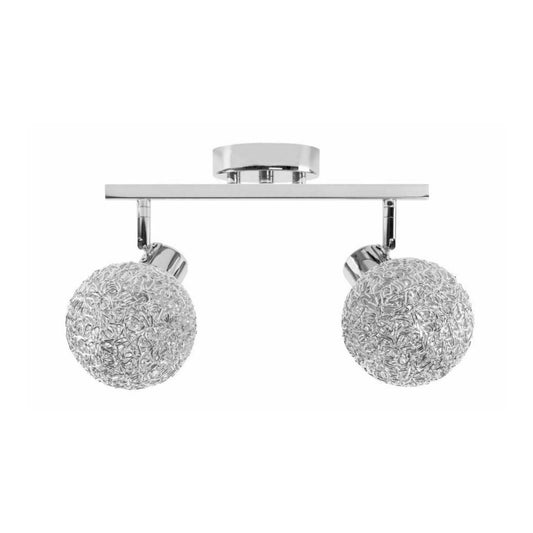 Rea Glamour APP671-2C Round Chrome Ceiling Light with 2 Bulbs