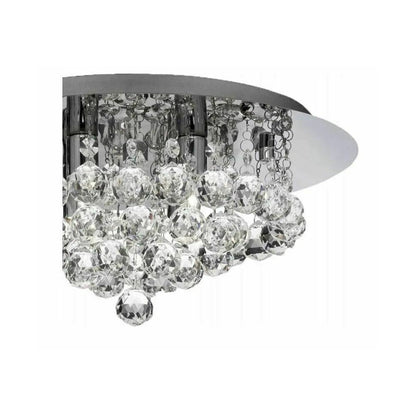 Rea Glamour APP403-C 3-Bulb Ceiling Light in Silver with Decorative Crystals