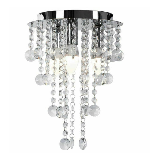 Rea Glamour 392201 3-Light Ceiling Fixture with Decorative Crystals