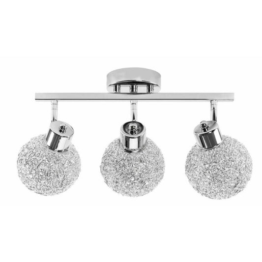 Rea Glamour 3-Light Round Chrome Ceiling Fixture APP672-3C