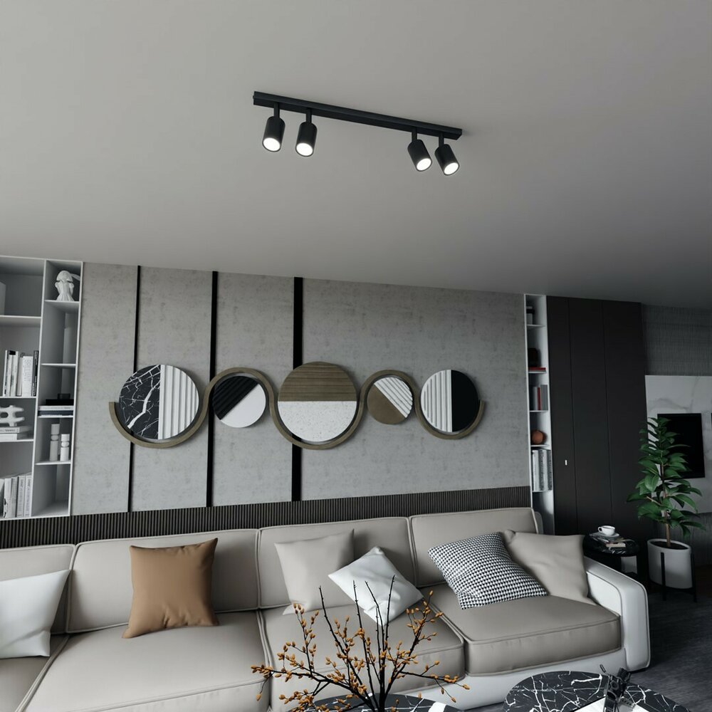 Emibig Flash 4 Ceiling Light Black