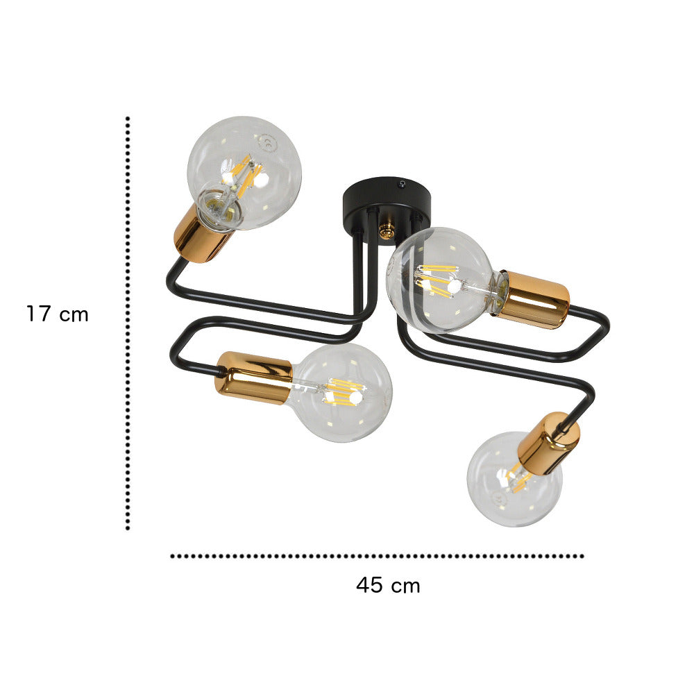Emibig Veken 4 Ceiling Light Silver