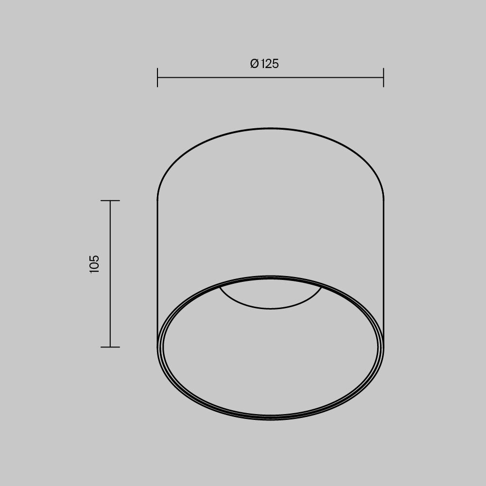 Maytoni Alfa LED Black Ceiling Light C064CL0125W4KRDB