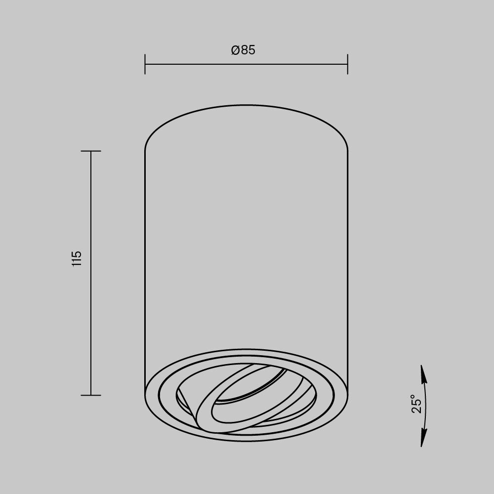 Maytoni Atom Black 1 Bulb Ceiling Lamp