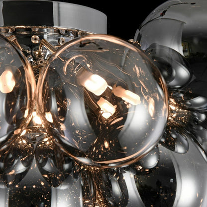 Maytoni Balbo Ceiling Lamp Nickel/Grey 8 Bulbs