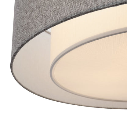 Maytoni Bergamo Ceiling Light Chrome/Grey 3 Bulbs