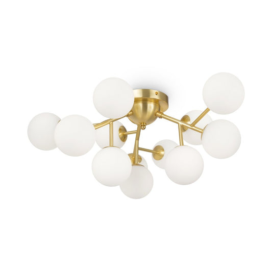 Maytoni Dallas Gold/Brown 12 Bulbs Ceiling Light