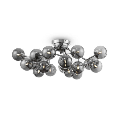 Maytoni Dallas Ceiling Light Chrome/Grey 20 Bulbs