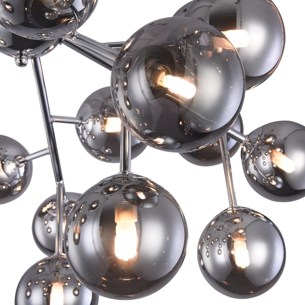 Maytoni Dallas Ceiling Light Chrome/Grey 20 Bulbs