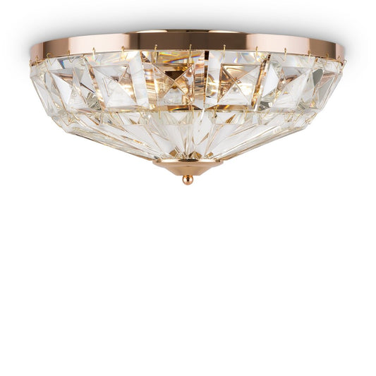 Maytoni Facet Gold/Transparent Ceiling Light 4 Bulbs
