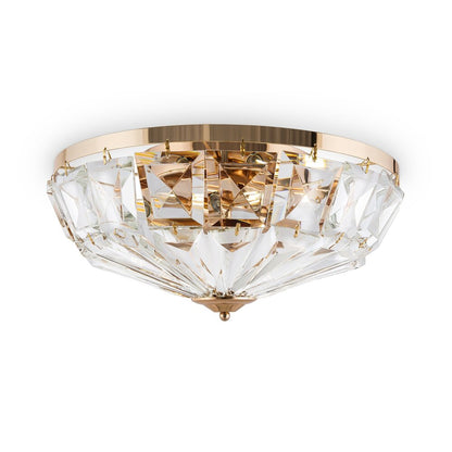 Maytoni Facet Gold/Transparent Ceiling Light 6 Bulbs