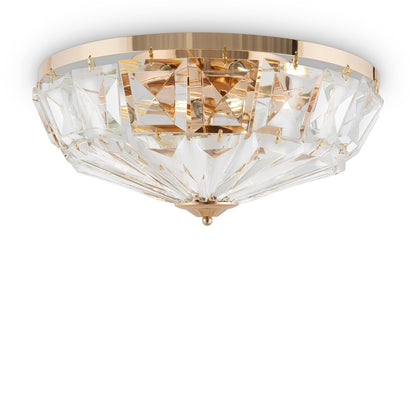 Maytoni Facet Gold/Transparent Ceiling Light 6 Bulbs