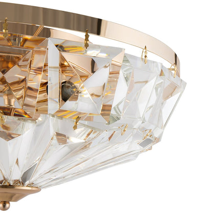 Maytoni Facet Gold/Transparent Ceiling Light 6 Bulbs