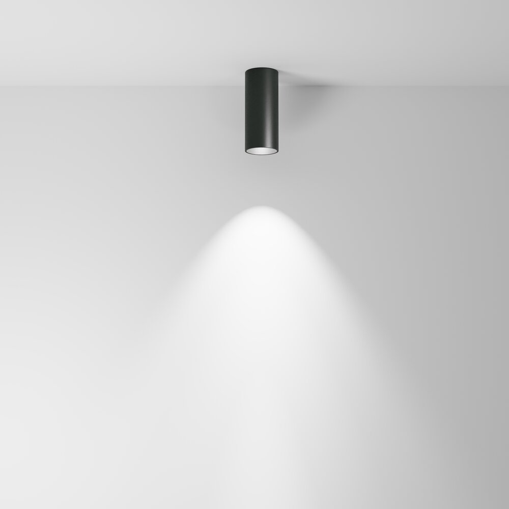 Maytoni FOCUS LED Black Ceiling Light 14.5 x 6 cm