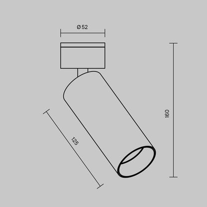 Плафониера Maytoni FOCUS LED черна 5 x 17 см