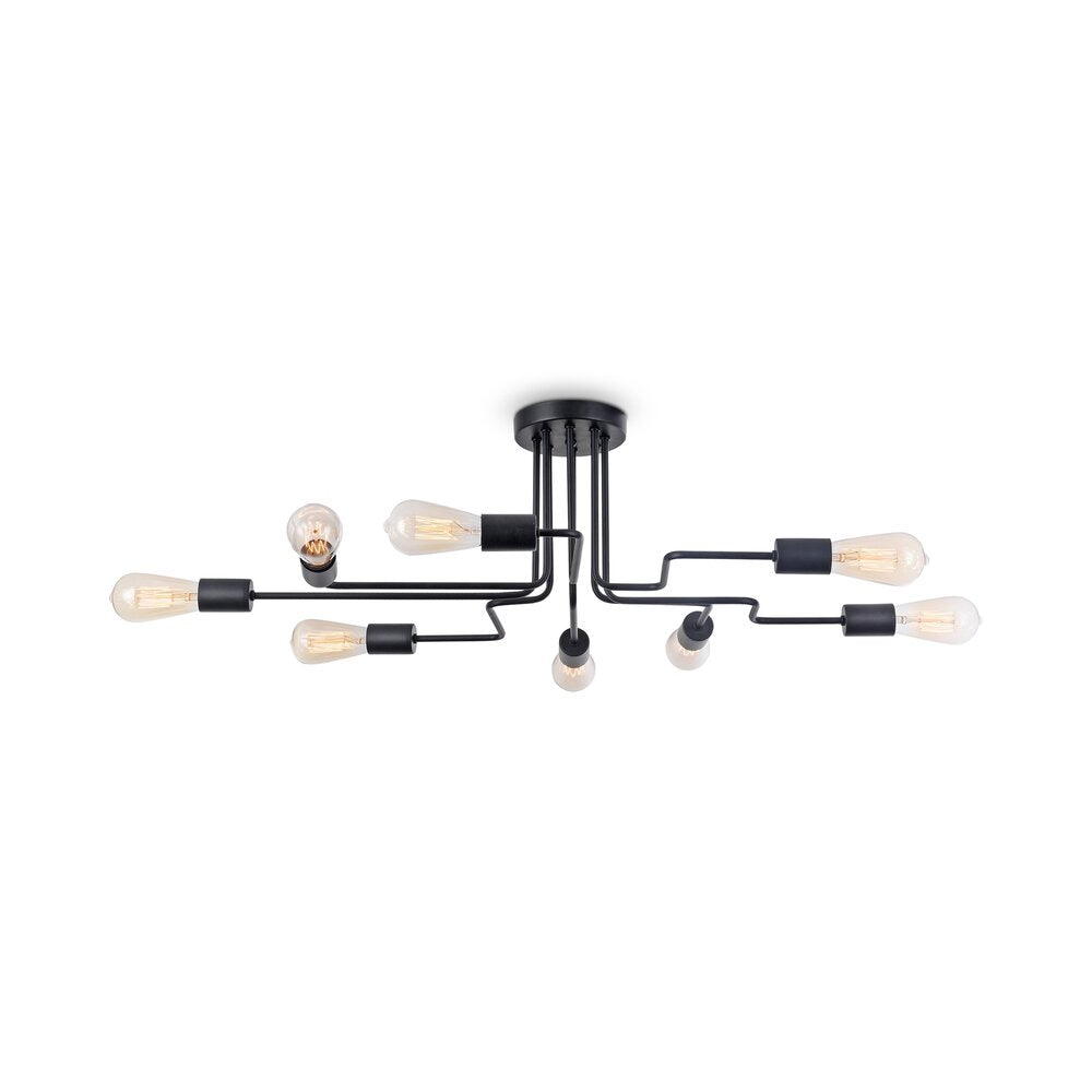 Maytoni Gilbert Ceiling Light Black/Transparent 8 Bulbs
