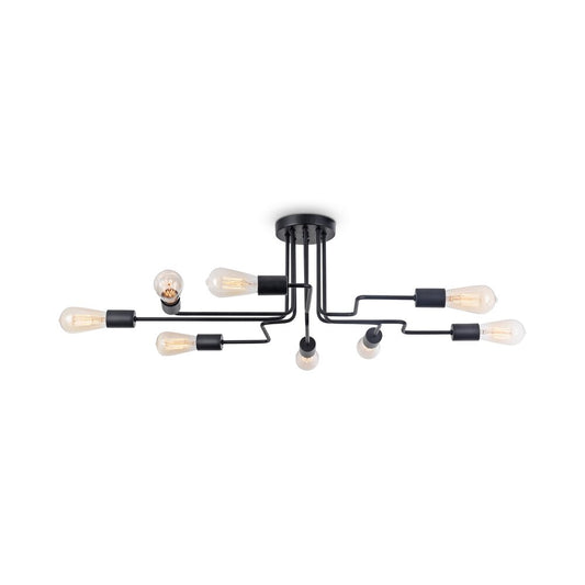 Maytoni Gilbert Ceiling Light Black/Transparent 8 Bulbs