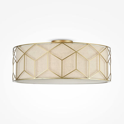 Maytoni Messina Ceiling Lamp Gold/Fabric 5 Bulbs