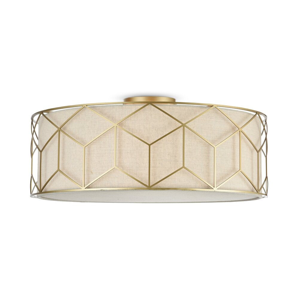 Maytoni Messina Ceiling Lamp Gold/Fabric 5 Bulbs