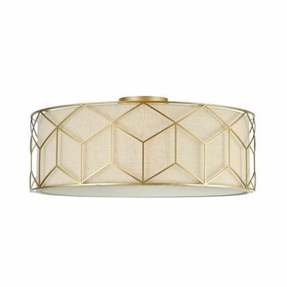 Maytoni Messina Ceiling Lamp Gold/Fabric 5 Bulbs