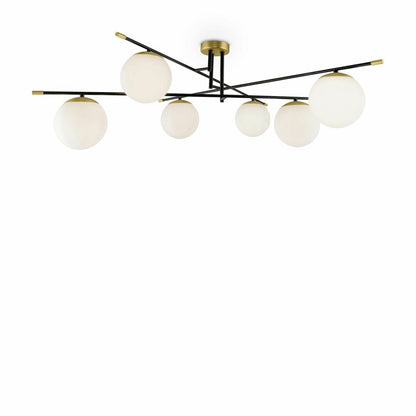 Maytoni Nostalgia Gold/White Ceiling Light 6 Bulbs