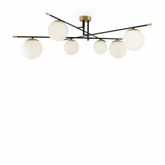 Maytoni Nostalgia Gold/White Ceiling Light 6 Bulbs